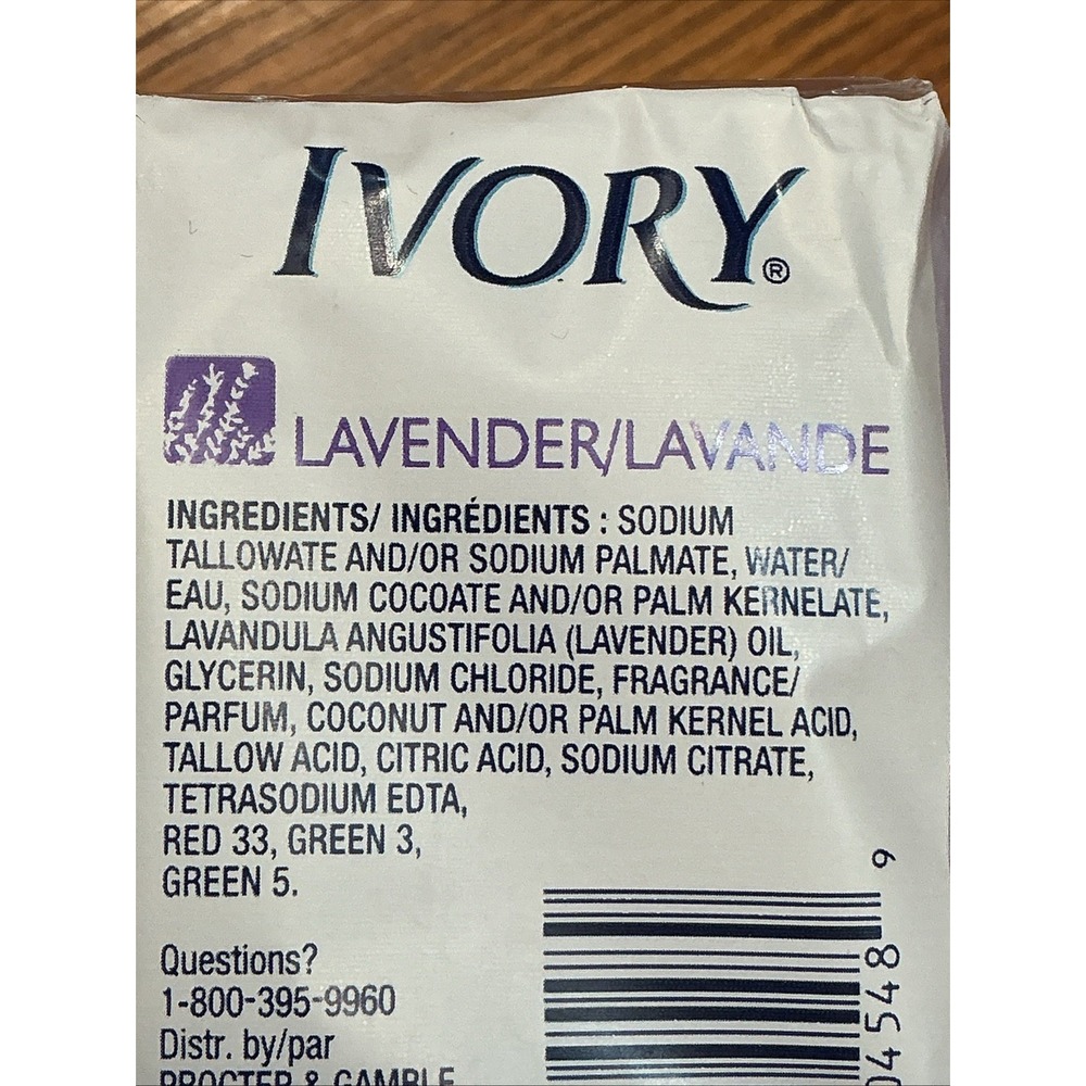 Ivory Lavender Bar Soap for Smooth Skin/ 3.1 oz per bar  sealed 3 pack gentle - Picture 6 of 7
